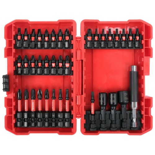Набір біт ударних YATO SL, PH, PZ, Torx, торц 6,8,10 з тримачем 1/4", 37шт. YT-04616