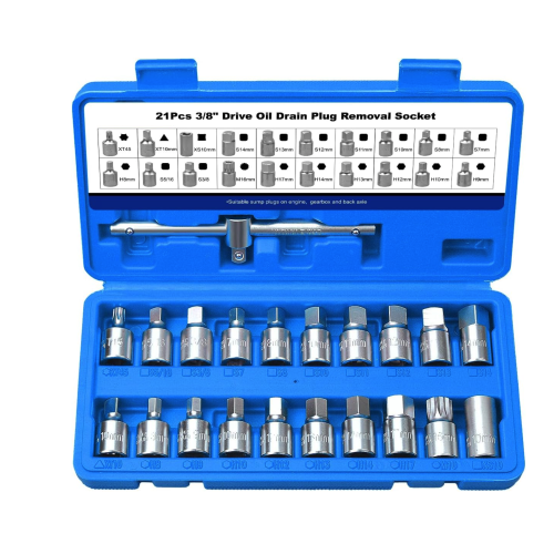 Набор головок для сливных пробок 21 предмет REWOLT T1586