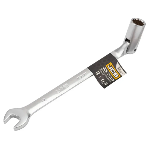 Ключ рожково-торцевой (шарнир) 12 мм JCB Tools JCB-75212F