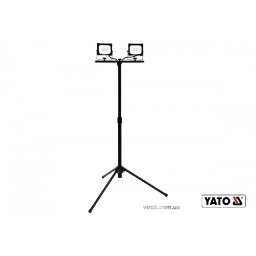 (DW) Прожектори з SMD-діодним випромін. YATO: 2 x 20 Вт, 230 В, 2 x 1800 Lm, на штативі h= 0.6-1.2 м