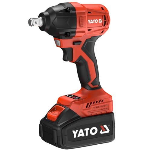 Гайковерт ударный, бесщеточный YATO:2 акум.18 В Li-Ion 4 АГод,квадрат1/2",350 Нм+сумка YT-74401