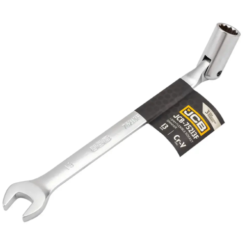Ключ рожково-торцевой (шарнир) 13 мм JCB Tools JCB-75213F