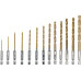 Набор сверл по металлу покрыт титаном STHOR: 6-гранный хвостовик - 1/4", HSS. Ø= 1,5- 6,5 мм, 13 шт