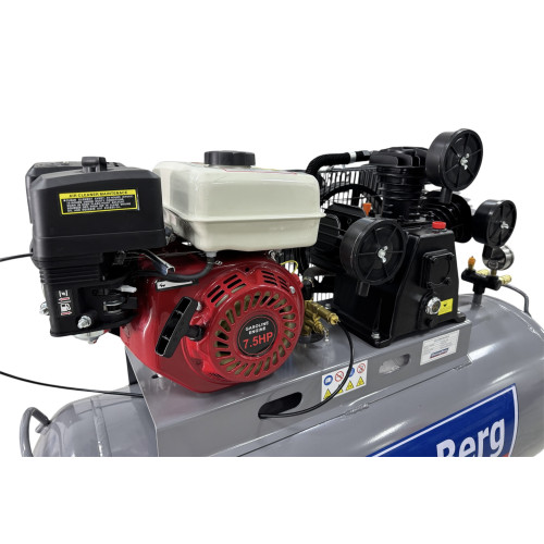 Ремінний компресор бензиновий ShiningBerg, ресивер 200 л, 5 кВт, 360 л/хв