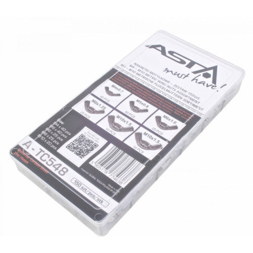 Набор гаек барашек M4, M5, M6, M8, M10/150 шт. ASTA A-TC548