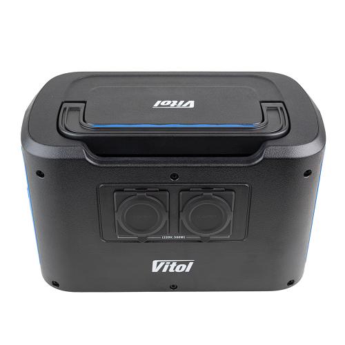 Портативный источник питания Vitol TV500, 220В/500Вт/LiFePo4 614Вт/ч, чистый синус (TV500)