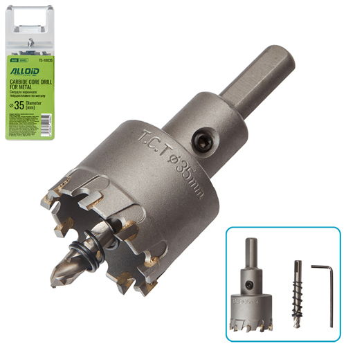 Свердло корончате твердосплавне по металу Alloid Base 35мм