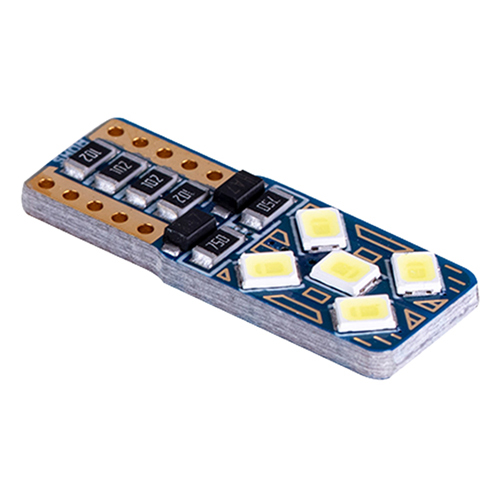Лампа PULSO/габаритная/LED T10/W2.1x9.5d/W5W/10SMD-3030/12v/5w/90lm White (LP-160590)