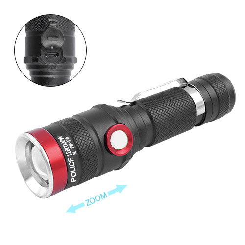 Фонарь  Police 736/739-T6, 1x18650, zoom, ЗУ microUSB, Box (736/739-T6)