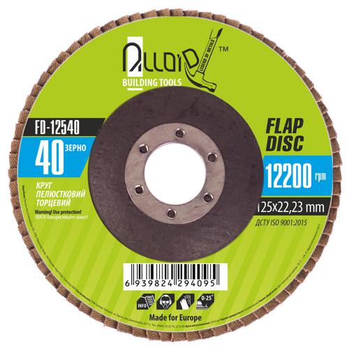 Alloid. Круг лепестковый торцевой 125 мм, зерно 40, T27 (FD-12540)