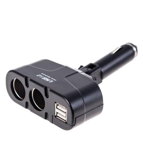 Разветвитель прикуривателя VOIN 2 выхода + 2USB 1500mA/предохр/изм.угол (WF-0668/003) (WF-0668/003)