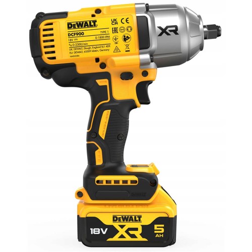 Гайковерт ударный аккумуляторный бесщёточный 1898 Нм; DeWALT DCF900P2T