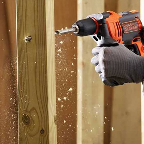 Дрель сетевая ударная 550 Вт; BLACK+DECKER BEH550