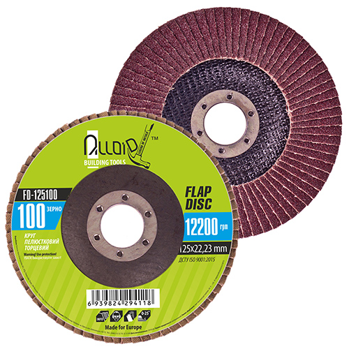 Alloid. Круг лепестковый торцевой 125 мм, зерно 100, T27 (FD-125100)