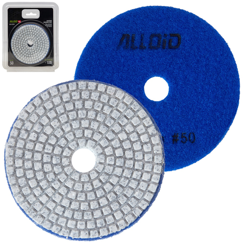 Alloid Pro. Круг алмазный шлифовальный на липучке 100 мм, зерно 50 Alloid Pro. Круг алмазный шлифовальный на липучке 100 мм, зерно 50