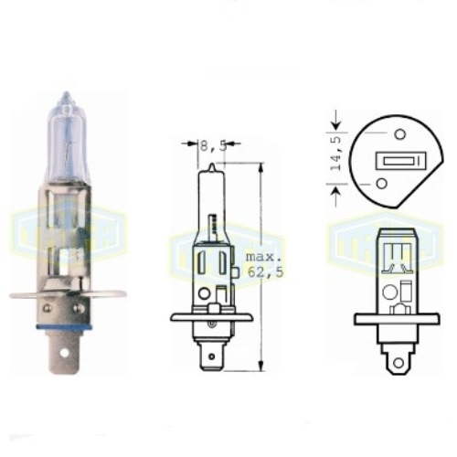 Лампа автомобільна Галогенна лампа для фари Trifa H1 12V 55W Season (11655)