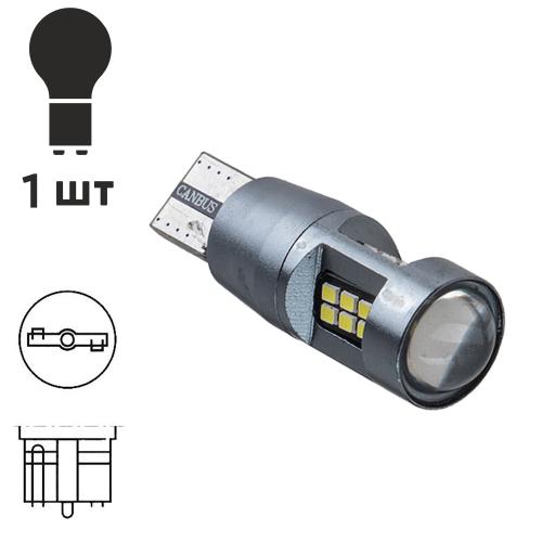 Лампа диодная T-15 2016-24 SMD (2шт) линза 12V-30V 10858 (T-15 2016-24)
