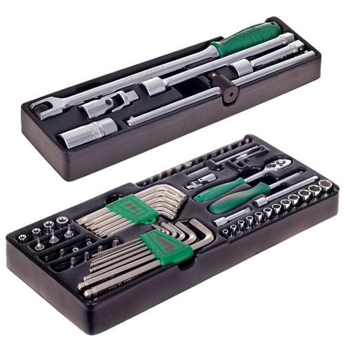 Набор инструмента 111 предметов. 1/4", 1/2" (6 гран.) HANS (TTB-111G)