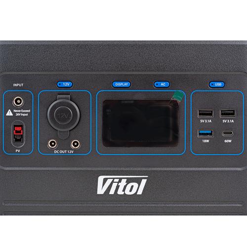 Портативный источник питания Vitol TV500, 220В/500Вт/LiFePo4 614Вт/ч, чистый синус (TV500)