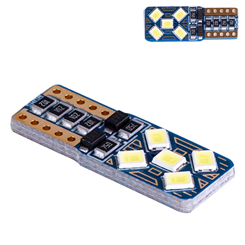 Лампа PULSO/габаритная/LED T10/W2.1x9.5d/W5W/10SMD-3030/12v/5w/90lm White (LP-160590)