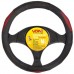 Чехол руля VLOD-L285 BK/RD M черн-красн/БО/перф/кожа (VLOD-L285 BK/RD M)