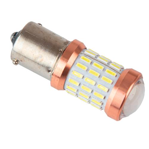 Лампа PULSO/габаритная/LED 1156/S25/BA15s/P21W/51+9SMD-3014 with lens/12-24v/2w/300lm White (LP-54322)