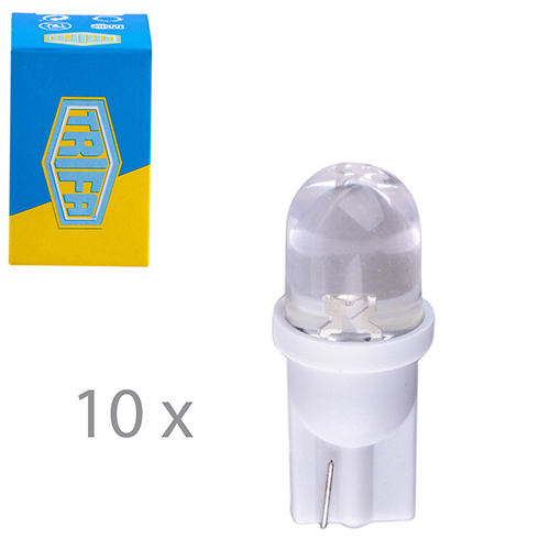 Лампа автомобільна Світлодіодна LED з пластиковим цоколем Trifa 12V 0,27W W2,1x9,5d T10 20mA white (02807)