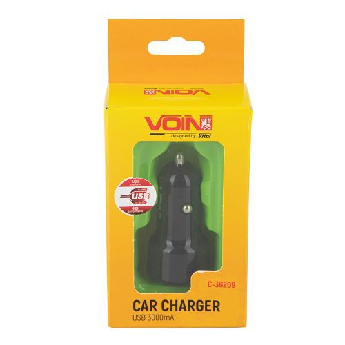 Автомобильное зарядное устройство VOIN C-36209, 1USB (12/24V - 5V 3,0A) (C-36209)