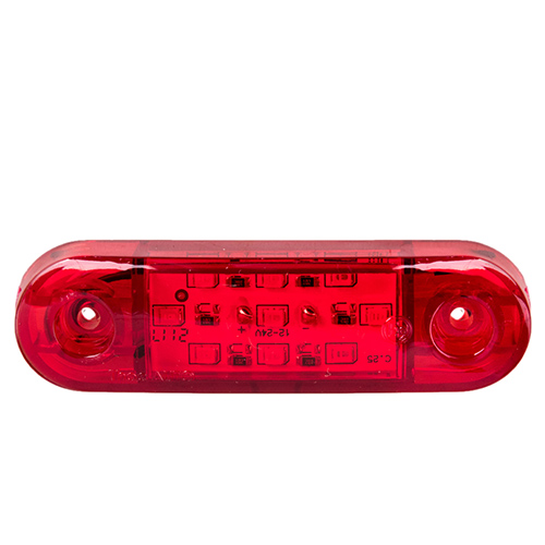 Повторитель габарита (палец широкий) 9 LED 12/24V красный 25*88*14мм (TH-92-red)