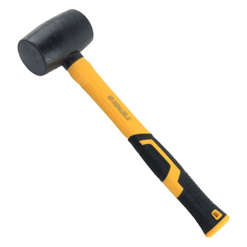 Киянка гумова чорна 225г фібергласова рукоятка SIGMA (4317341)