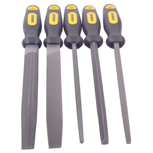 Набор напильников 5 шт 200 мм №2 двухкомпонентная рукоятка SIGMA 4408621