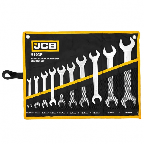 Набор рожково-накидных ключей в чехле, (8-36 мм), 10 ед. JCB Tools JCB-5103P