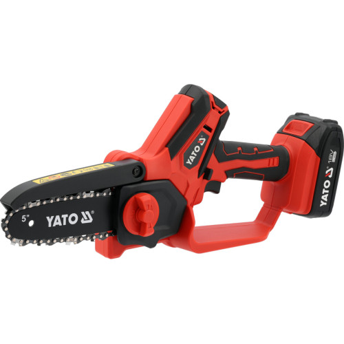 Пила ланцюгова акумуляторна YATO по гілках : 18 В Li-Ion 2 АГод, шина- 5