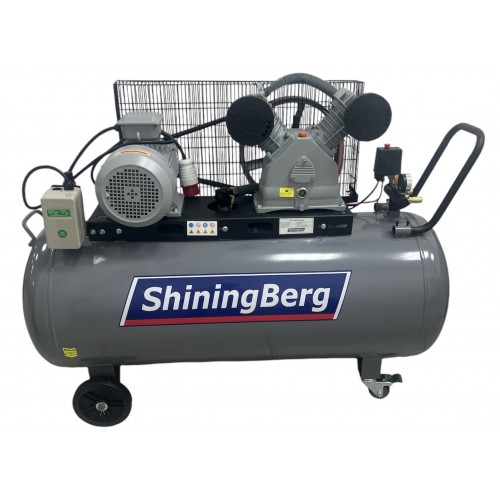 Компрессор ременной, 2 цилиндровый 380В. 4 кВт. , ресивер 270 л. 630 л/мин. ShiningBerg LB50-270L
