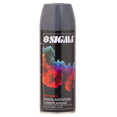 Емаль аерозольна акрилова 400мл RAL 8019 сіро-коричневий глянець SIGMA (2736731)