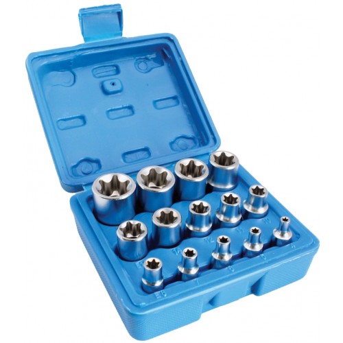 Набор головок TORX 1/4"-1/2" E4-E24 14 ед. SATRA S-P14ES