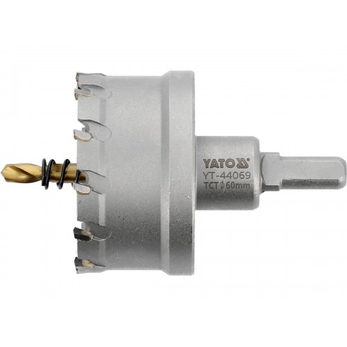 Сверло коронка по металлу TCT Ø60 x103 мм, YATO YT-44069