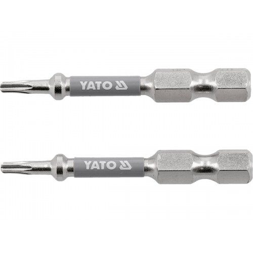 Биты для шуруповерта YATO; "TORX" T8 х 50 мм. сталь S2. 6-гранный хвостовик 1/4",2 шт.YT-78030