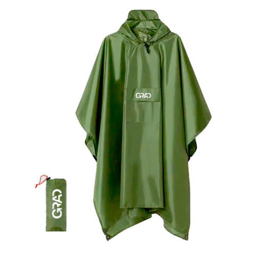 Плащ-пончо от дождя Adventure оливковый GRAD (9461905)