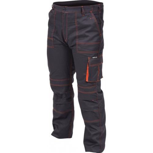 Брюки рабочие YATO, размер L-XL; 65% - полиэстер, 35% - хлопок
