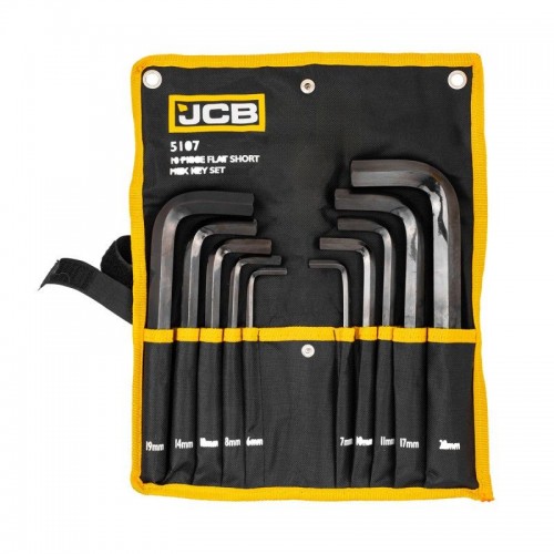 Haбир Г-образных шестигранников HEX 10 ед. (6-22 мм) в чехле JCB Tools JCB-5107