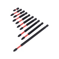 Ударные биты PH2 YATO 25/50/65/75/100/150 мм, шестигранник 1/4", 10 предметов YT-78073