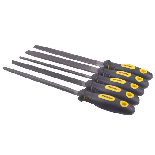 Набор напильников 5 шт 200 мм №2 двухкомпонентная рукоятка SIGMA 4408621