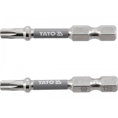Біти для шуруповерта YATO; "TORX" T25 х 50 мм. сталь S2. 6-гранний хвостовик 1/4", YT-78034