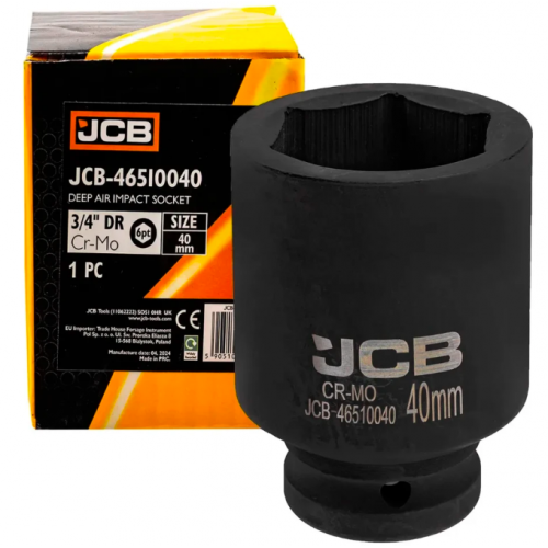 Головка торцева ударна глибока 3/4" 40 мм (6-гранна) JCB Tools JCB-46510040