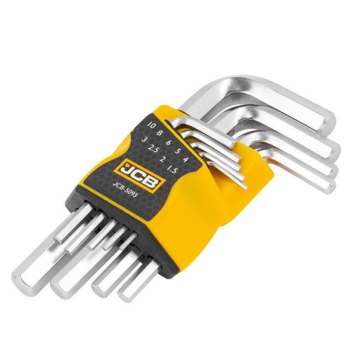 Набор Г-образных ключей HEX 9 ед. (1,5-10 мм) JCB Tools JCB-5093