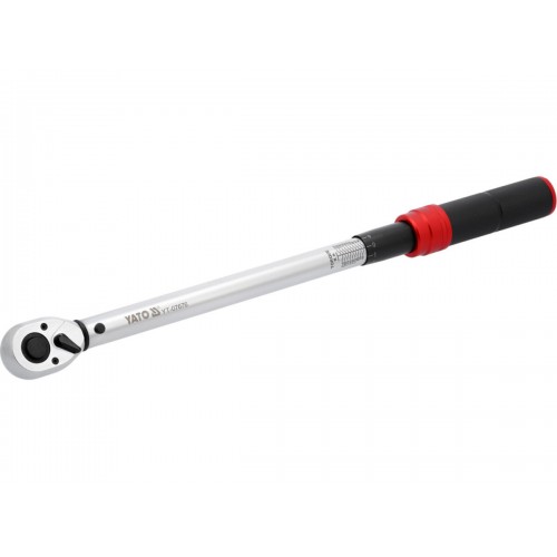 Ключ динамометрический YATO: квадрат 1/2", F=40-220 Нм, L=485-505 мм YT-07676