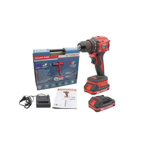 Шуруповёрт аккумуляторный 40 Нм, 0–1500 об/мин Start Pro SCD8-21-1