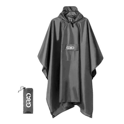 Плащ-пончо от дождя Adventure черный GRAD (9461915)