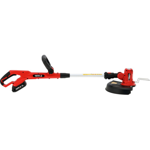 Тример акумуляторний YATO: Li-Ion 18 В, 2 Агод, шир покосу- 25/35 см, жилка Ø=1.6 мм [1]